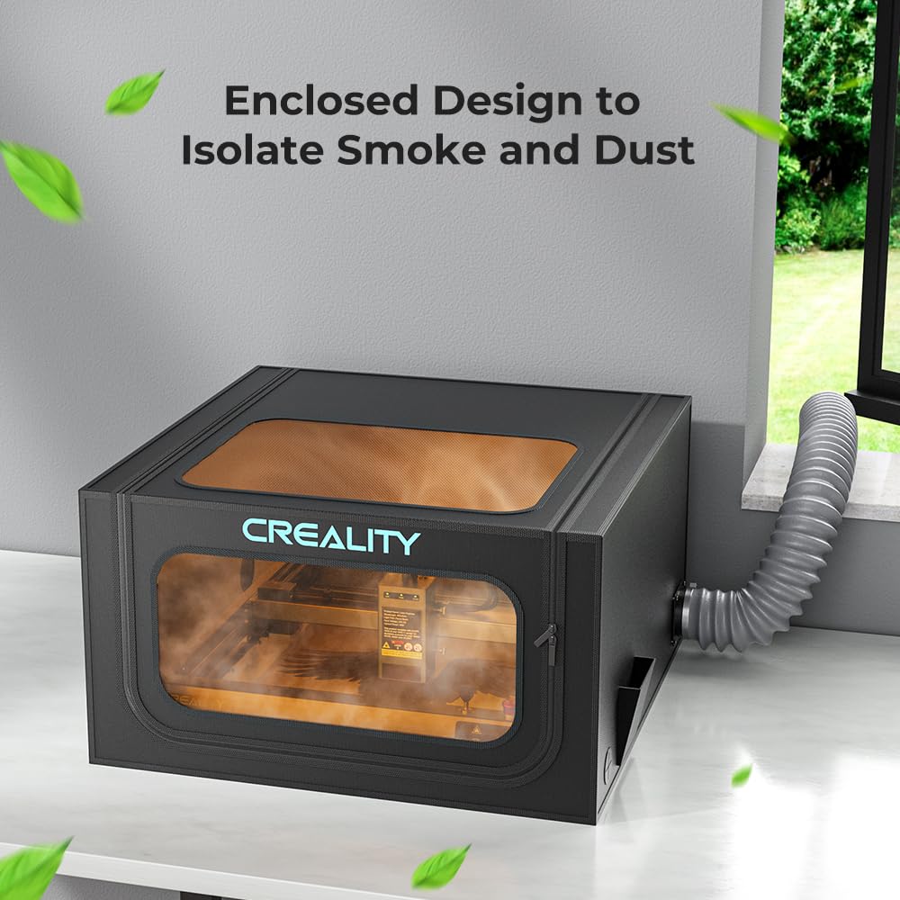 Official Laser Engraver Enclousre Pro,Upgrade Flame Retardant and Smoke-Proof Protective Cover, Effectively Isolating Smok, 28.3 x 28.3X 15.7in Foldable Enclousre Tent for Most Engraving Machine