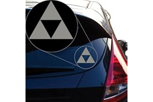 Yoonek Graphics Triforce Vinyl Decal Sticker for Car Window, Laptop and More. # 922 (4" x 4.6", Silver)