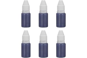 PATIKIL 0.33oz Refill Ink for Stamps and Pads, 6Pcs 10ml Stamp Pad Ink Refill for Office Self Inking Date Scrapbooking DIY, L