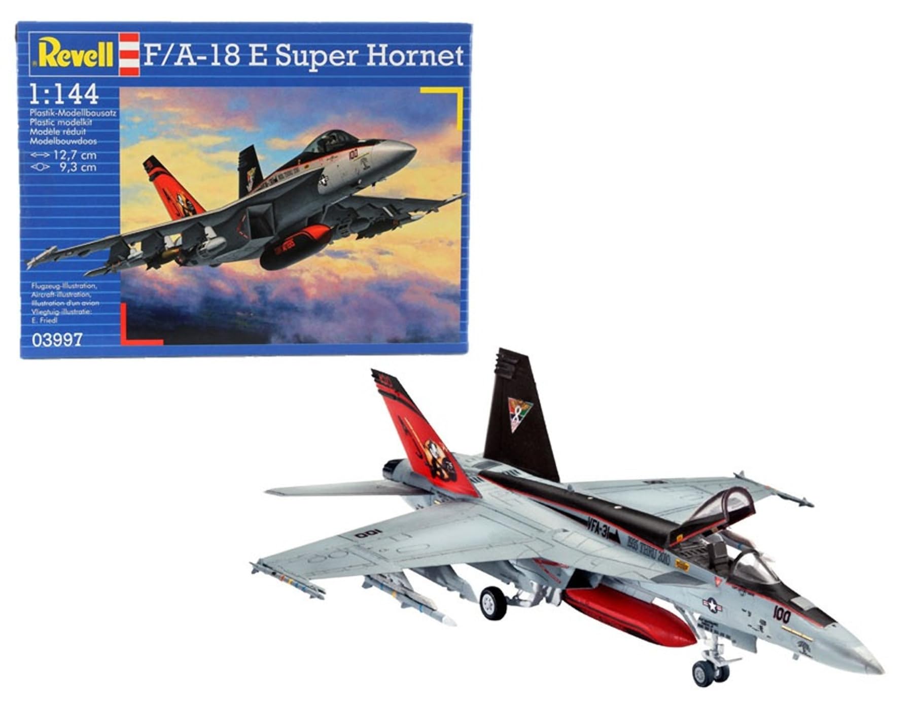 Revell 03997 F/A-18E Super Hornet 1:144 Scale Unbuilt/Unpainted Plastic Model Kit