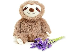 Warmies Junior Microwavable & Weighted Stuffed Animals, Sloth - Heated Stuffed Animal Plushie for Warmth & Comfort - Cute Soft Plush Toys for Adults & Children (Boys, Girls, Babies & Toddlers)