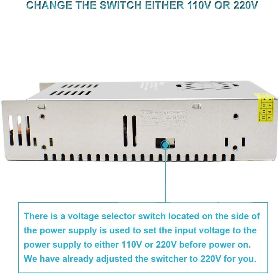 36V 10A Transformer Switching Power Supply AC 110V / 220V to DC 360W Converter for Industrial Automation CNC Stepper Motor and More - Image 5