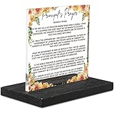 Principal's Prayer Gift, Christian Appreciation Desk Sign with Floral Design, Thank You Gift for School Principal Women Men, Back to School Office Decor Acrylic Inspirational Plaque YCT38