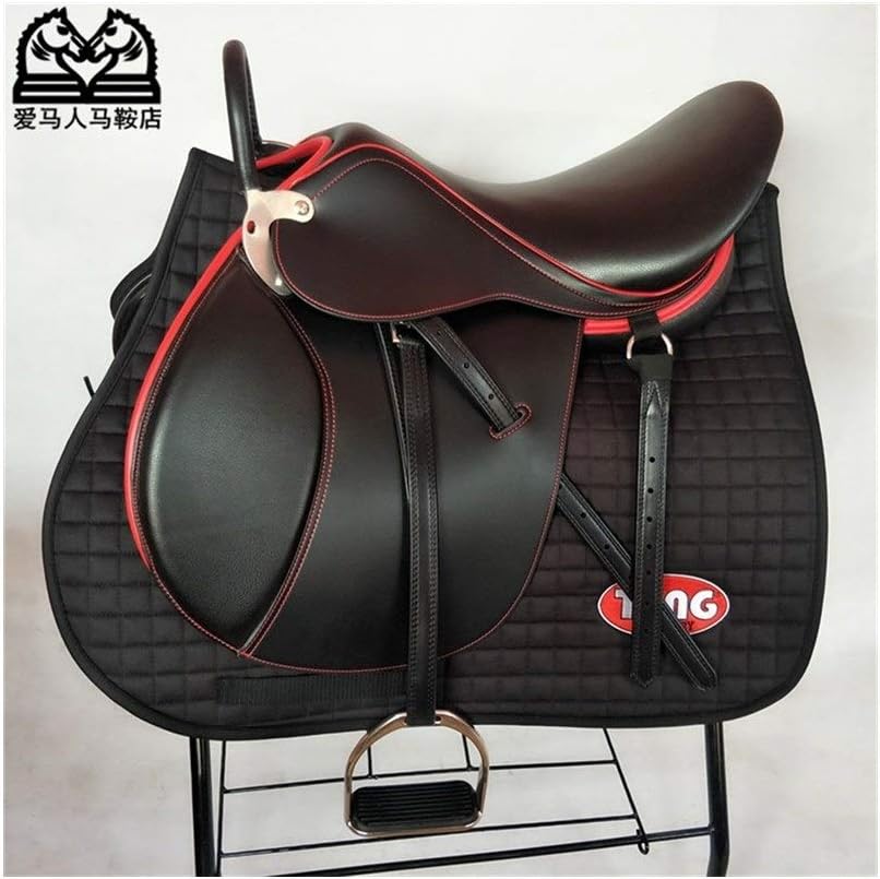 YAGEER MAAN Black Horseback Saddle Horseback Protection Sweat Pad Horseback Riding Mat Knight Bowden Saddle Pad - Horse Riding Numnah Equestrian Comfort Quilting PVC (Size : XXL)