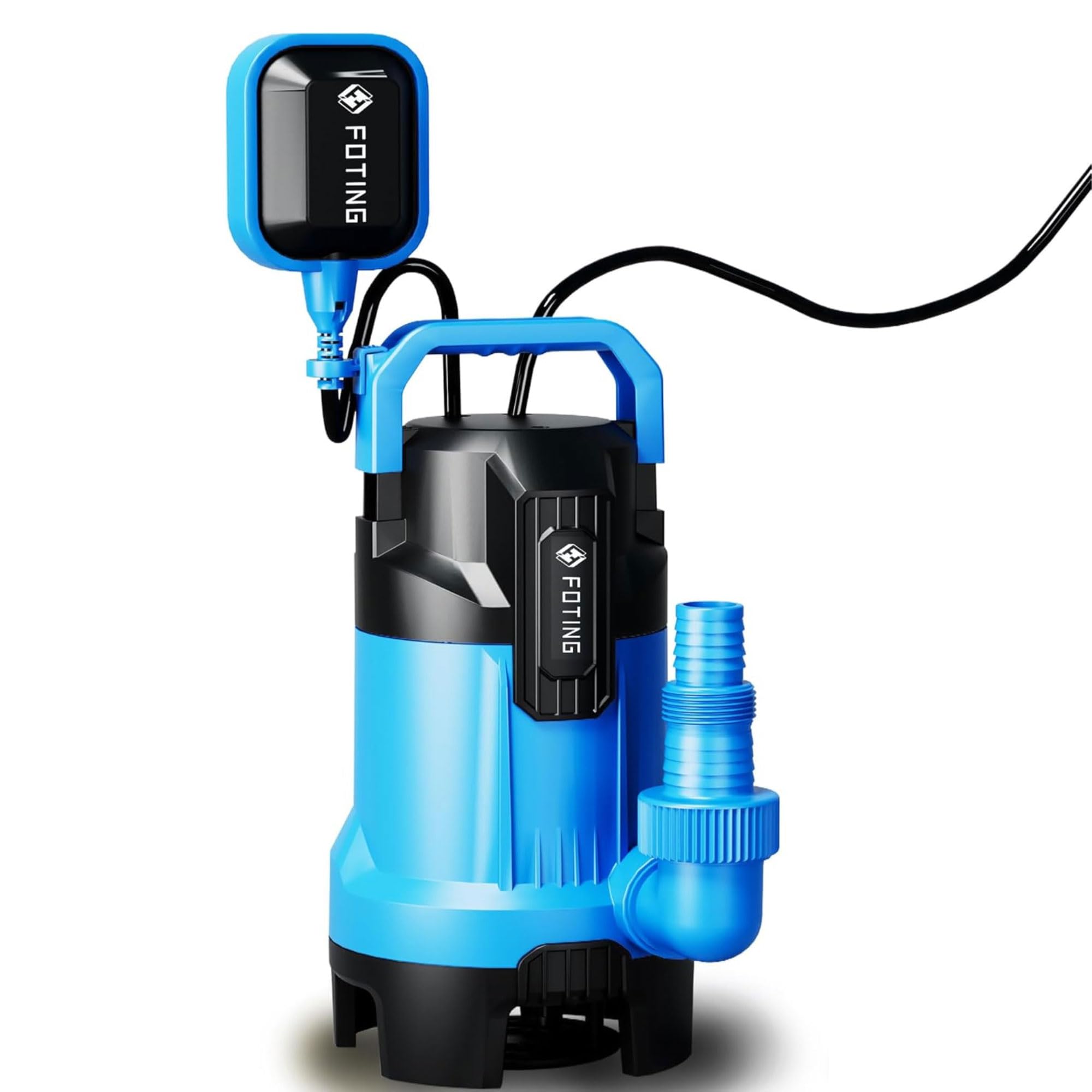 Photo 1 of FOTING 2025Upgraded Automatic Sump Pump, 3/4HP 4300GPH Sweage Pump for Basement & Pool Draining, Submersible Water Pump with Float Switch, Sealed Thermoplastic for Puddle Pool Tub Pond