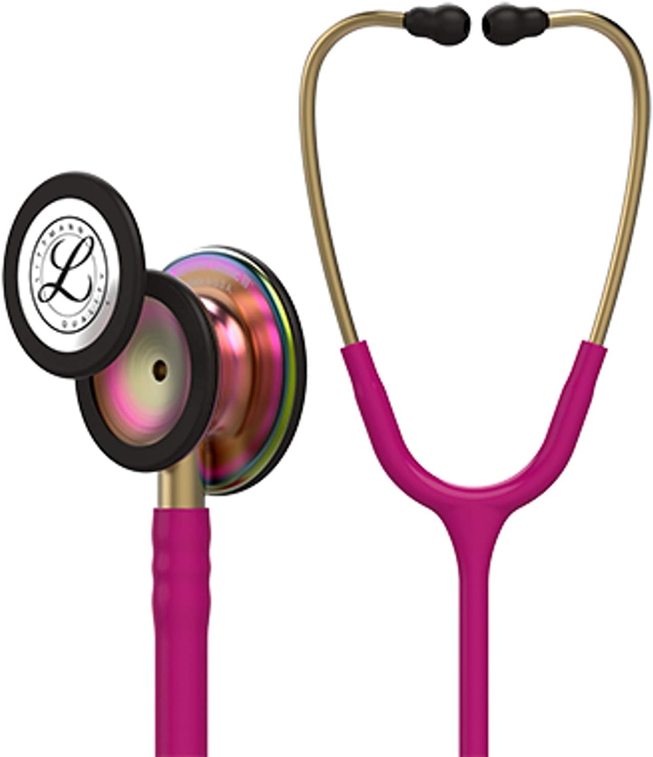 Littmann Classic III Stethoscope,Rainbow-Finish, Raspberry Tube, 27 inch 5806