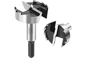 RURITKIT 1-3/4 Inch Forstner Bit for Woodworking,1-3/4" Forstner Drill Bit for Wood,Wood Drill Bit Woodworking Hinge Cutter Tool for Woods Plywood Plastic