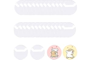 JOYHUATRADE 50 PCS Transparent Film for 63 mm (2.48 Inch) Badge Buttons, Clear Round Plastic Badge Protective Films