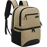 MIER 2 in 1 Insulated Cooler Backpack for Men Women Hiking Daypack with Lunch Compartment, Double Deck, Leakproof