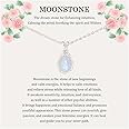 AnotherKiss New Beginnings Gifts Moonstone Necklace for Women, Sterling Silver Moonstone Jewelry, Divorce Gifts, Healing Gifts, New Job Gifts, Sobriety Gifts for Women