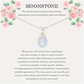 New Beginnings Gifts Moonstone Necklace for Women, Sterling Silver Moonstone Jewelry, Divorce Gift, Healing Gift, New Job, Sobriety Gifts for Women