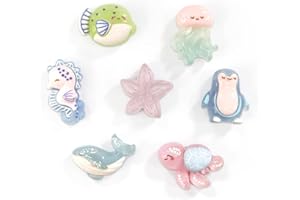 7 Pcs Cute Fridge Magnets, Locker Magnets Funny Fridge Magnets in Ocean Animal Shape, 3D Magnet for Refrigerator with Powerfu