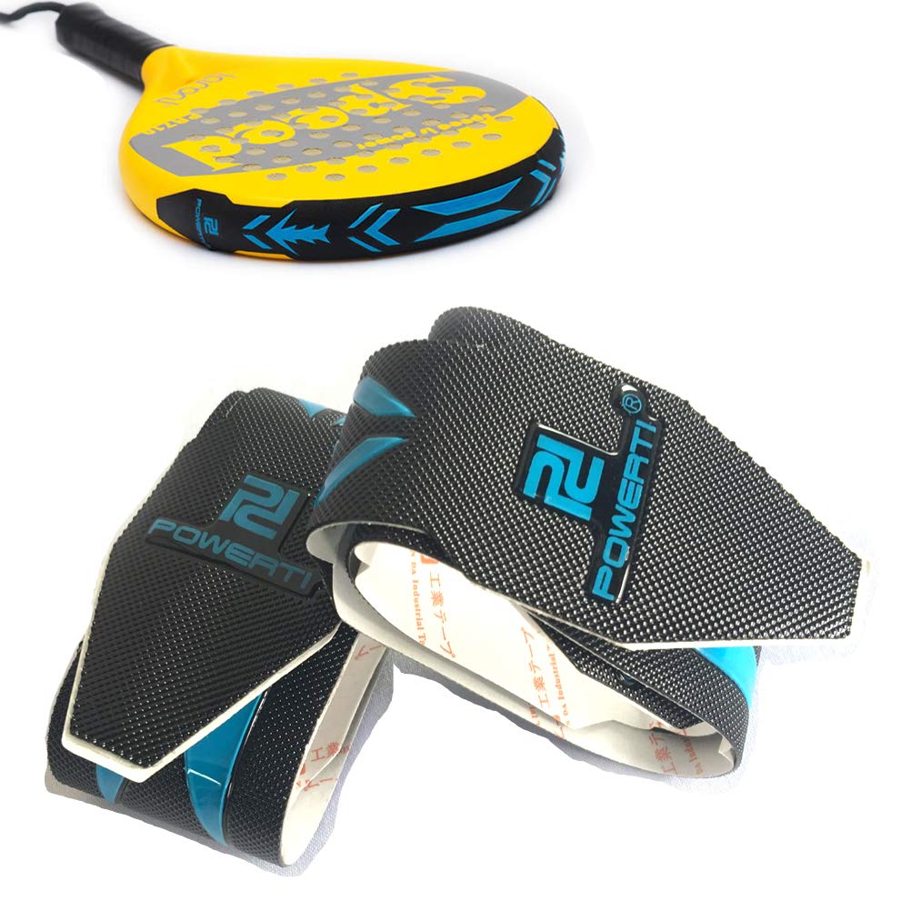 powerti Yixuan Hard Beach Tennis Racket Tape Head Protection Band, Beach Tennis Racket Paddle Bat Head Protection Tape-Set of 2 Black