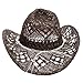 Dorfman Pacific Womens Straw Western Cowgirl Hat w/ Glass Beads (Brown)