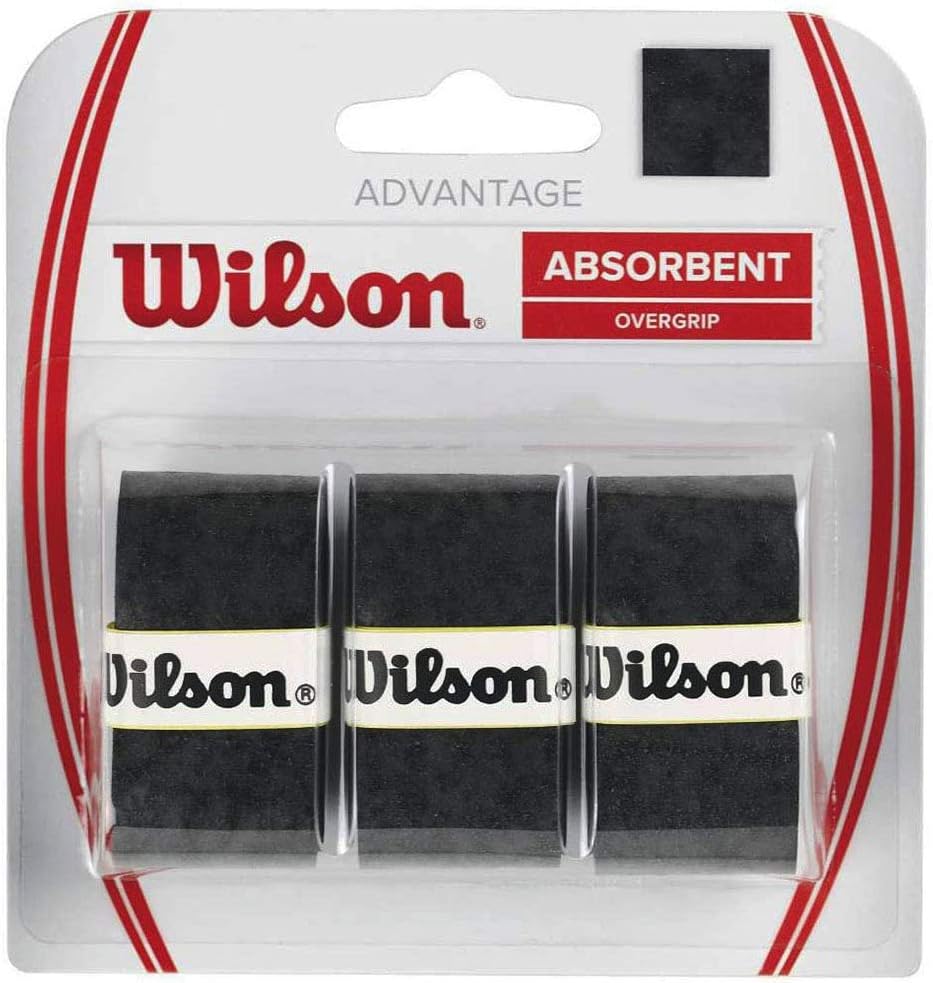 Wilson Advantage Tennis Racquet Over Grip (Pack of 3), Black : Tennis Racket Grips : Sports & Outdoors