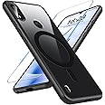 BESINPO Compatible with Gabb Phone 4 Case,Magnetic Shockproof with Tempered Glass Screen Protector, Military Grade Thin Slim Fit Cover,Black