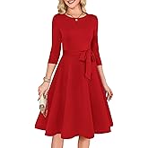 RUMIA Women's Cocktail Dresses 3/4 Sleeve Vintage Wedding Guest Dress (XS-3XL)