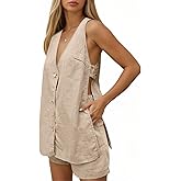 Tankaneo Womens Summer Vacation Outfits Beach Travel Cruise Resort Wear 2 Piece Short Sets Casual Tank Tops and Shorts