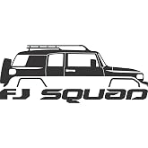 SUV Car Silhouette Decal Sticker for Toyota FJ Cruiser Gloss White Outdoor Vinyl
