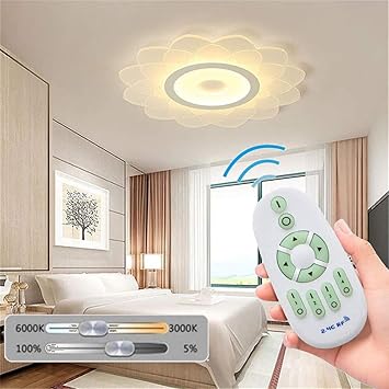 Wohnzimmer Dimmbare Led-Deckenleuchte Chic Blütenblatt Design Unterputz