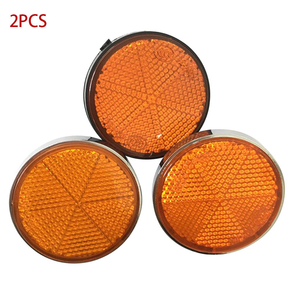 Motorcycle Safety Reflectors, 1 Pair 6mm Round Universal