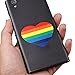 500 Love Rainbow Ribbon Stickers, Gay Pride 7 Colors Stripes Heart Shaped Roll Tape A AIFAMY