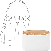 FANJI Project Tote Bag Organizer Insert for T MONOGRAM Mini Bucket Bag, Custom Fit Inside Premium Vanille Lightweight WaterResistant Purse Insert with Cup Holder Accessories