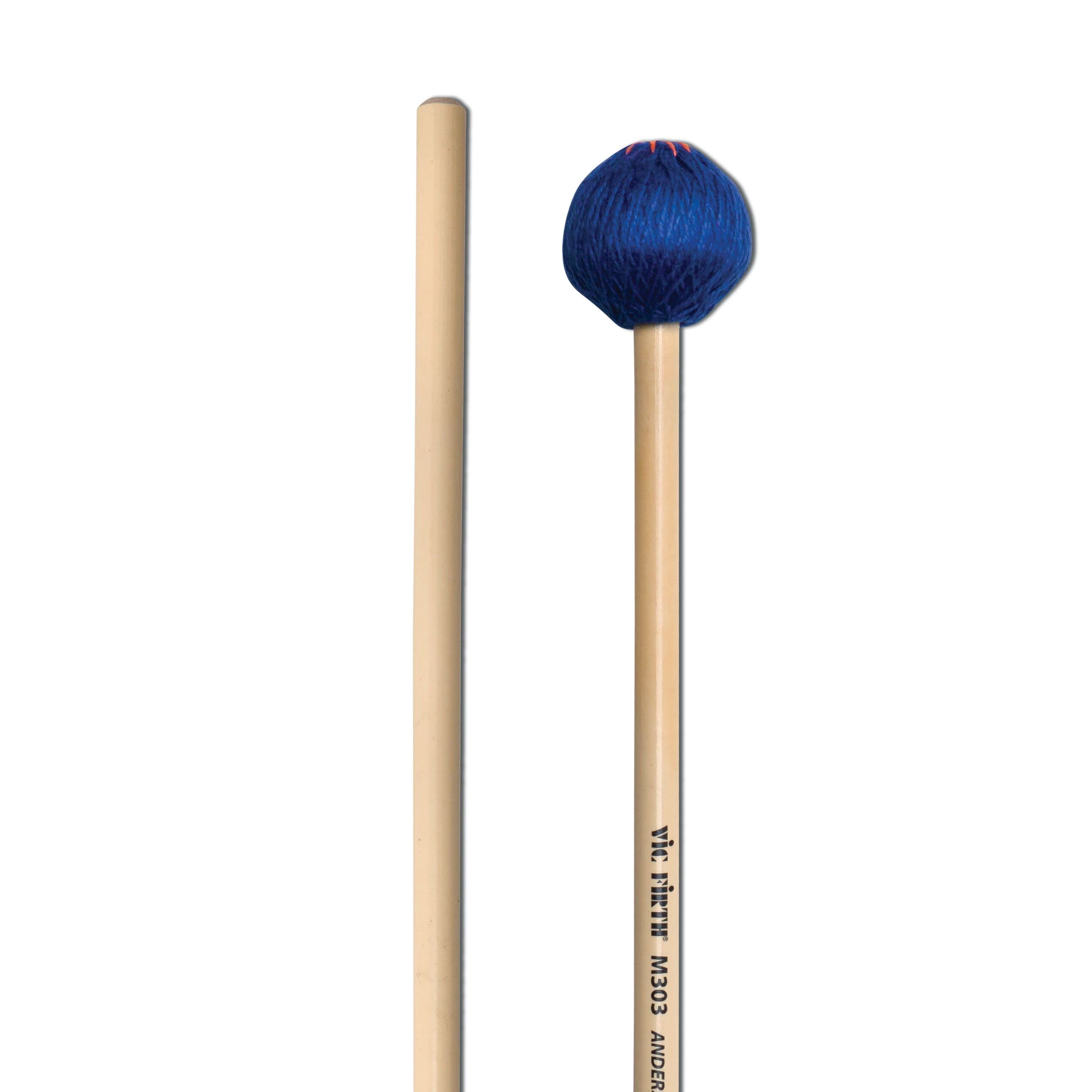 Vic FIrth - Signature Series Marimba and Vibraphone Mallets - M303 - Anders Åstrand Keyboard - Medium Hard - Blue