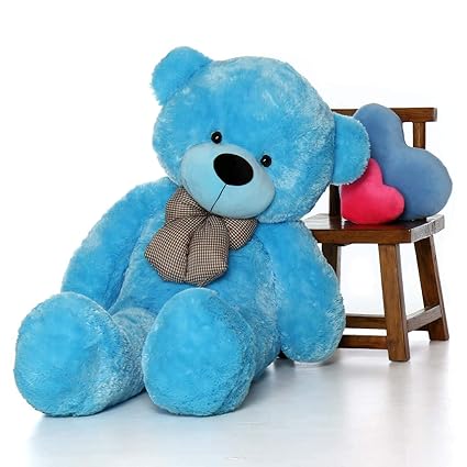 GURUDEV Loveable HUGABLE Soft Giant Life Size , Long Huge Teddy Bear(Best for Someone Special) (6 Feet, Sky - Blue)