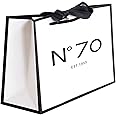 QLSKO 1955 70th Birthday Keepsake Gift Paper Bag for Her Anniversary Party Present Shopping Tote Bags Women 70 Year Old Decorations Idea (1955 70th, Small (Pack of 1))