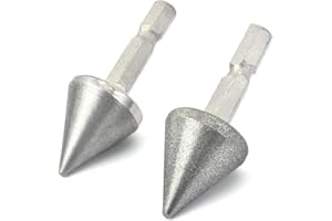 scottchen PRO Woodworking Square Hole Drill Bit Sharpener Mortise Chisel Bit Sharpening Tool Up to 1/2" Bit Grit #220/600-2Pack