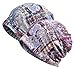 Jemis Womens Cotton Chemo Hat Beanie Scarf - Beanie Cap Bandana for Cancer (Purple and Blue)