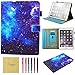 iPad 9.7 2017 case, iPad 9.7 2018 Case, iPad Air Case, iPad Air 2 Case, Dluggs PU Leather Folio Smart Cover with Auto Sleep/Wake for Apple iPad 6th / 5th Gen,iPad Air 1/2 Tablet, Space