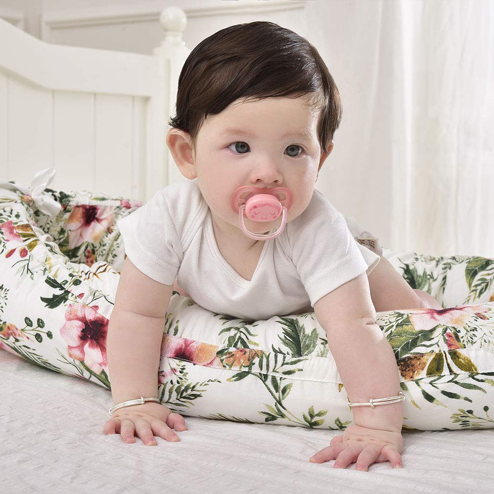 Adebo Premium Baby Nest(Flowers)-Portable Infant Lounger Bassinet, Perfect for Co-Sleeping -Super Soft & Breathable and 100% Cotton Newborn Crib-Suitable from 0-12 Months: Baby