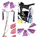 erioctry Childrens Bike Handlebar Streamers/Bicycle Grips Sparkle Retro Pom Pom Tassels/Trike Scooter Handgrip Colorful Ribbons/Baby Carrier Accessories