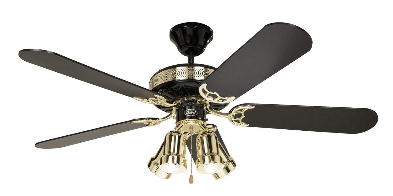 Ceiling Fan Black Magic Wing Black Paint With Light Amazon Co Uk