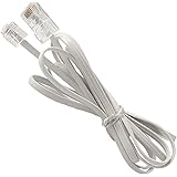 Honbay 2 Pack Telephone RJ11 6P4C to RJ45 8P8C Connector Plug Cable for Landline Telephone