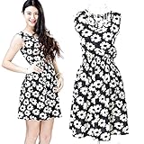 Women's Dress, Laimeng Casual Chiffon Sleeveless Flower Beach Dress