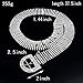 FUMUD 9 Rows Rhinestone Crystal Waistband Belts Silver Plated Fashion Accessory for Women