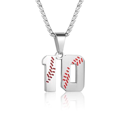 Buy Tliwwf Inspiration Baseball Jersey Number Necklace Stainless Steel Charms Number Pendant For Boys Men Online In Turkey B0825xh913