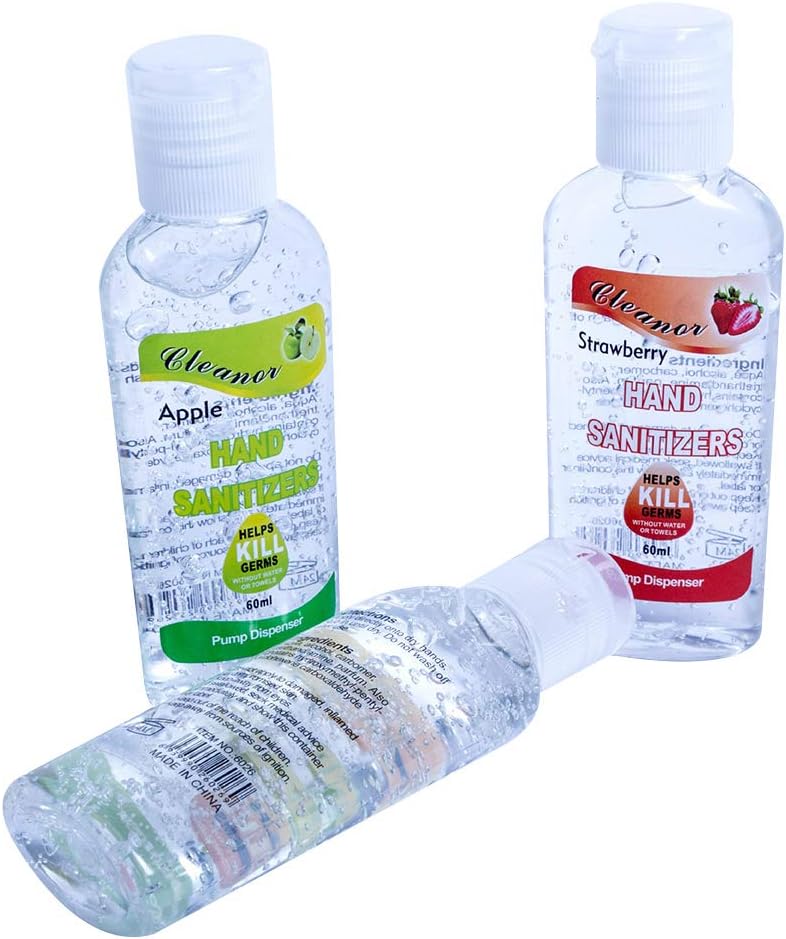 TeemorShop 60ml Travel Portable Hand Sanitizer Anti-Bacteria Moisturizing Fruit-Scented