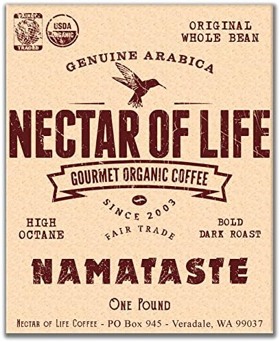 Whole Bean Organic Coffee - NAMATASTE - 1 LB - Nectar of Life Fair Trade Dark Roast Coffee Beans - USDA Certified Organic - Gourmet Organic Coffee