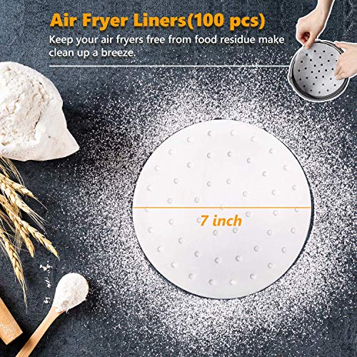 8 inch Air Fryer Accessories 12 Pcs for Gowise Phillips Cozyna Airfryer XL 4.2QT-5.8QT, Deep Fryer Accessories Set of 12 (Renewed) - Thumbnail 5