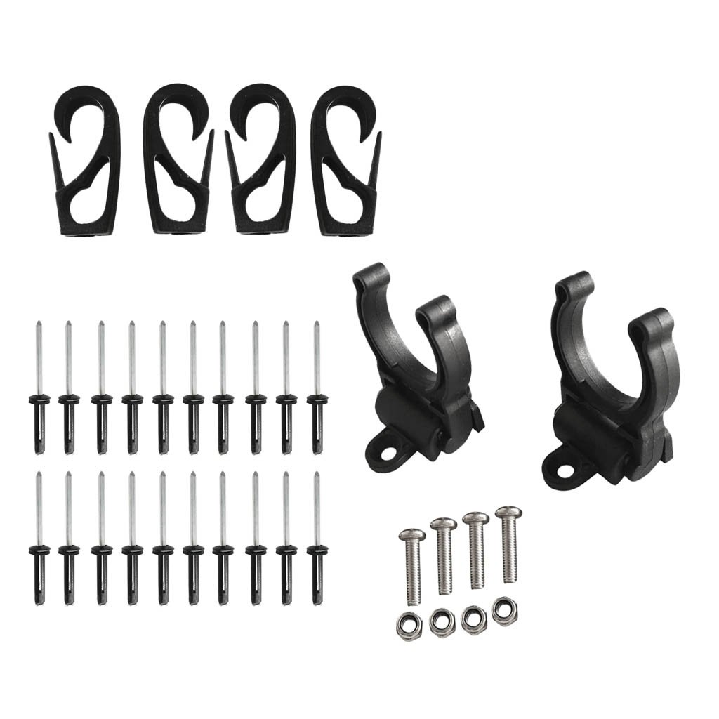 Sharplace Tri Grip Remache Gancho de Amortiguador Sostenedor Soporte de Remos Palas