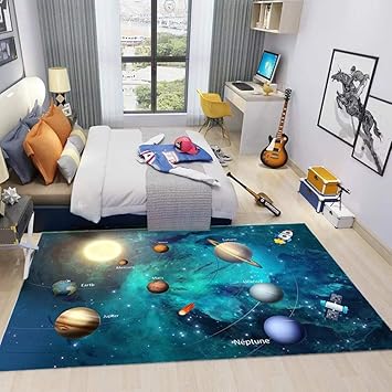 Amazon Com Higogogo Kids Rug Solar System Area Rug