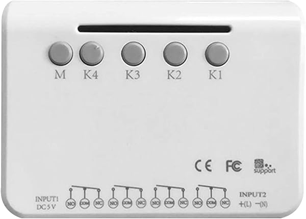 Blesiya 4 canales WiFi rel interruptor mdulo Smart Home Control remoto cc 5V DIY interruptor mdulo Compatible con Alexa Home