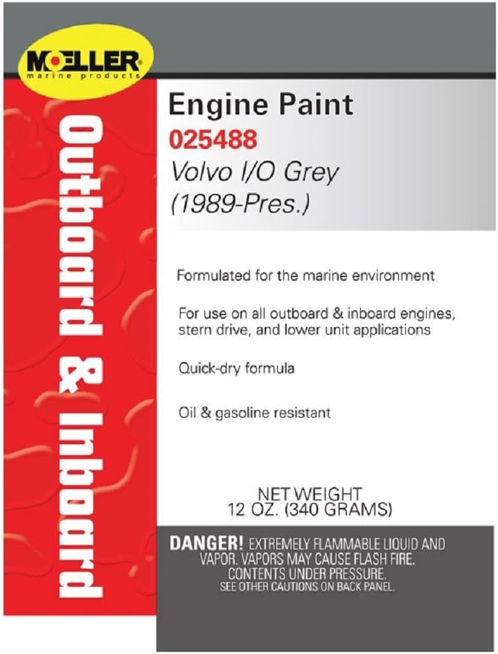 Moeller Engine Spray Paint, (12 Oz.) Volvo Sterndrive Gray