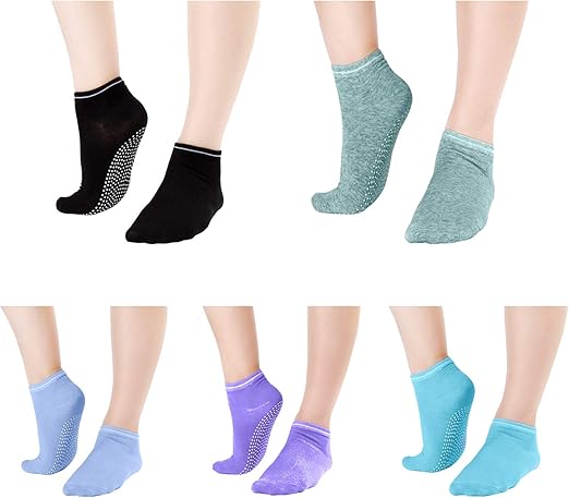 Amazon Com Grippy Anti Slip Barre Sticky Socks Elutong Yoga