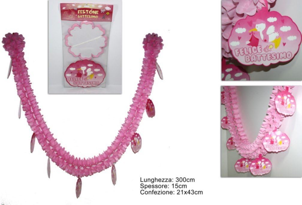 Festone Per Battesimo Per Bimba Amazon It Bellezza