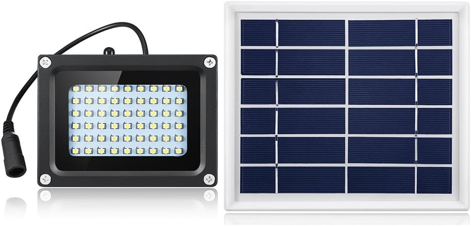 Semintech Solar Flood Lights 54 LED 500 Lumens 3W Outdoor Solar Security Light for Garden Garage Lawn Pool Fencing Pathway White